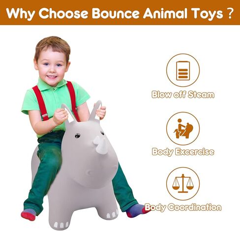Playzap Bouncy Horse Hopper ، حيوانات نطاطات Hopper للأطفال الصغار ، وركوب القفز القابلة للنفخ على الحارس ، والأطفال الذين يقفزون لألعاب 18 مترًا 2 3 سنوات من الأطفال الأولاد. in Kuwait