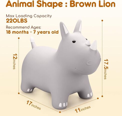 Playzap Bouncy Horse Hopper ، حيوانات نطاطات Hopper للأطفال الصغار ، وركوب القفز القابلة للنفخ على الحارس ، والأطفال الذين يقفزون لألعاب 18 مترًا 2 3 سنوات من الأطفال الأولاد. in Kuwait