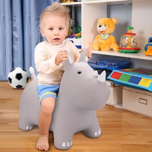Playzap Bouncy Horse Hopper ، حيوانات نطاطات Hopper للأطفال الصغار ، وركوب القفز القابلة للنفخ على الحارس ، والأطفال الذين يقفزون لألعاب 18 مترًا 2 3 سنوات من الأطفال الأولاد. in Kuwait