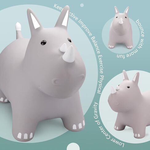 Playzap Bouncy Horse Hopper ، حيوانات نطاطات Hopper للأطفال الصغار ، وركوب القفز القابلة للنفخ على الحارس ، والأطفال الذين يقفزون لألعاب 18 مترًا 2 3 سنوات من الأطفال الأولاد. in Kuwait