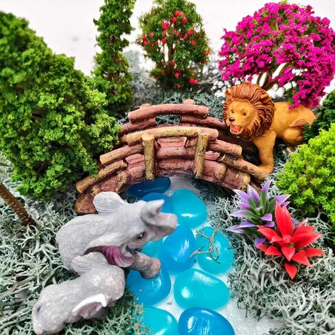 OrgMemory 45 Pcs Animal Tree, Moss, Forest Animals Figures, Plastic Trees for Projects, Model Train Scenery with No Bases, Miniature Trees Diorama Hobby Train Scenery in Saudi Arabia