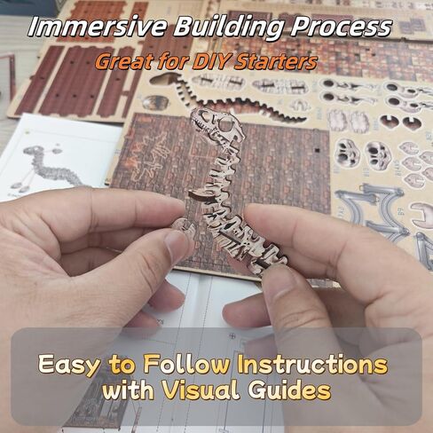 DIY Miniature House Kit ، Dollhouse Kit للبالغين والمراهقين والمبتدئين ، مجموعة حرفة طراز ثلاثية الأبعاد مع LED ، معهد أبحاث الديناصورات ، ديكور رف الكتب ، هدية لأصدقاء العائلة in Saudi Arabia