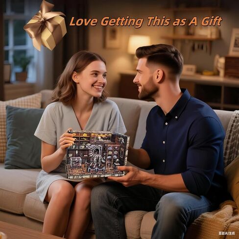 DIY Miniature House Kit ، Dollhouse Kit للبالغين والمراهقين والمبتدئين ، مجموعة حرفة طراز ثلاثية الأبعاد مع LED ، معهد أبحاث الديناصورات ، ديكور رف الكتب ، هدية لأصدقاء العائلة in Saudi Arabia