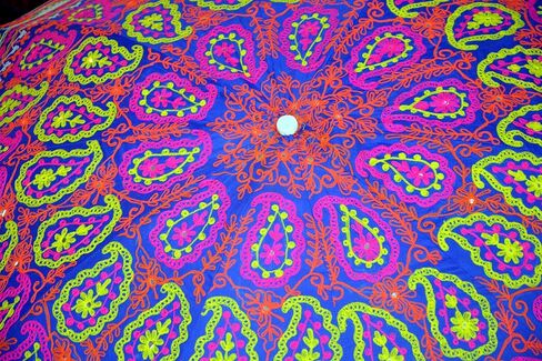 Garden Umbrellas-Garden Parasol Umbrellas, Patio Umbrellas, Handmade Umbrellas, Decorative Umbrellas for Bridal Shower, Outside Umbrella for Garden, Wedding Party Umbrella (Multi Color Peacock) in Kuwait