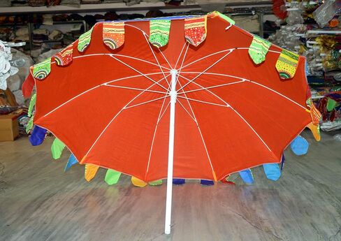 Garden Umbrellas-Garden Parasol Umbrellas, Patio Umbrellas, Handmade Umbrellas, Decorative Umbrellas for Bridal Shower, Outside Umbrella for Garden, Wedding Party Umbrella (Multi Color Peacock) in Kuwait