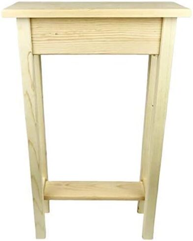 18" Narrow Console Sofa Table - Unfinished Foyer Pine Table With Bottom Storage Shelf in Saudi Arabia