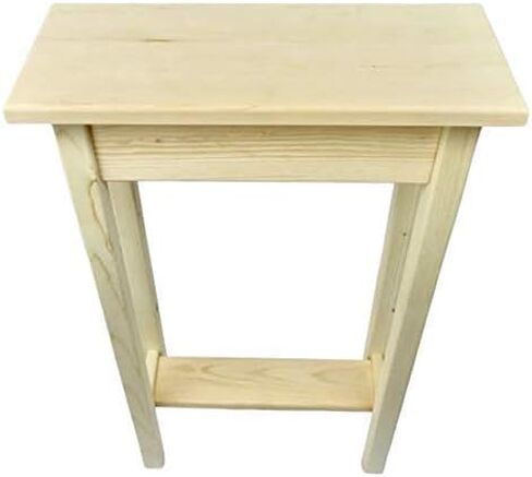 18" Narrow Console Sofa Table - Unfinished Foyer Pine Table With Bottom Storage Shelf in Saudi Arabia