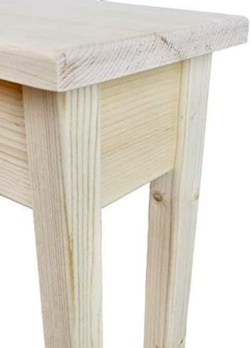 18" Narrow Console Sofa Table - Unfinished Foyer Pine Table With Bottom Storage Shelf in Saudi Arabia