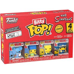 فونكو بوب! Bitty: Simpsons - حكة ، Marge Simpson ، Moe Szyslak ، وشخصية صغيرة غامضة - 0.9 بوصة (2.2 سم) - Simpsons Collable - Scareable Display Shelf in Kuwait