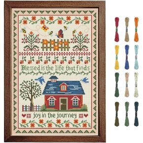 FreeBloss Cross Stitch Wall kits let stits stitch stitches stitches stitches kits stitches stitch stitch stitch stitchits مع تعليمات للمبتدئين عبر ديكور خياطة الفرح في الرحلة in Kuwait