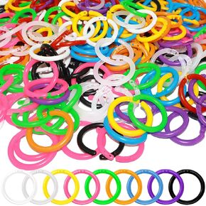 300 Pcs Flexible Plastic Binder Rings,20mm Loose Leaf Rings for Scrapbooks, Index Cards,Documents & Office Supplies Durable Organization Clips for Home,School,and Craft Projects(10 Colors) in Kuwait