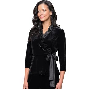 Alex Evenings Women's Velvet Blouse Top (Multiple Styles Petite and Regular Sizes) in Saudi Arabia