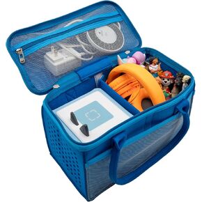 Lightweight Carrying Case for Toniebox Starter Kit Blue | Travel Organizer with Mesh Pockets & Zipper Lid for Tonies Characters in Saudi Arabia