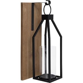 Kate and Laurel Oakly Wood and Metal Wall Sconce, Gray Wall Candle Holder Farmhouse Decor in Kuwait