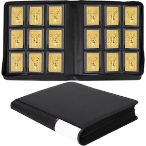 Toploader Binder, Holds 360 Toploaders, Top Loader Binder with 9 Pockets for 3" x 4" Rigid Cards, Double-Sided Pockets Card Binder Top Loader for Trading Cards or Sports Cards (black) in Saudi Arabia