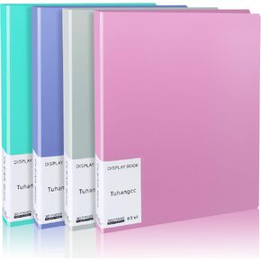 Tuhangcc 30 جيب الموثق مع الأكمام البلاستيكية 8.5 "x11" ، مجلد محفظة فنية شديدة التحمل مع واقيات صفيحة واضحة ، عرض عرض تقديمي 60 صفحة من الأعمال الفنية (الوردي ، حزمة واحدة) in Kuwait