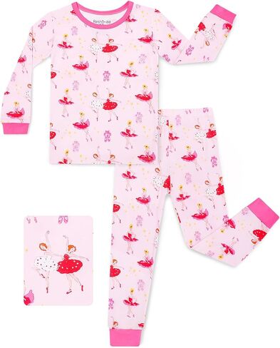 Bamboo Baby Boys Girls Pajama Sets 2-8Y Toddler Kids Softness Two Piece Long-Sleeve Snug fit Sleepwear Pjs White Panda in Kuwait