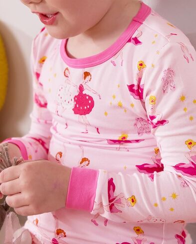 Bamboo Baby Boys Girls Pajama Sets 2-8Y Toddler Kids Softness Two Piece Long-Sleeve Snug fit Sleepwear Pjs White Panda in Kuwait