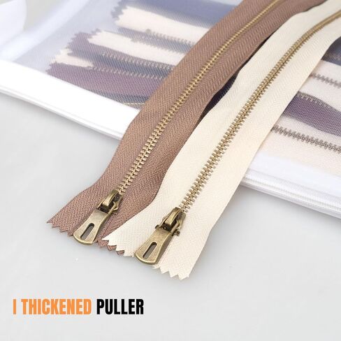 السوستة المعدنية العتيقة المكونة من 12 عبوة لسلطات الجينز والحقائب الثقيلة متعددة الحجم ، 6 ألوان ، مقاومة للصدأ （10 بوصة） in Kuwait