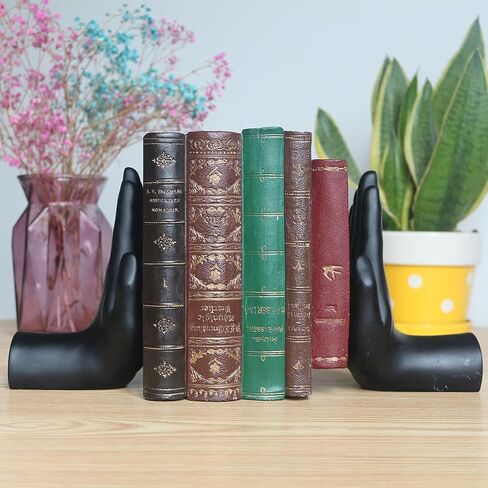 Bookends for Shelves Non Skid Resin Black Chess Book Ends, Decorative Bookends Unique Abstract Art Desgin Book Stopper Book Shelf Holder for Home Office in Saudi Arabia