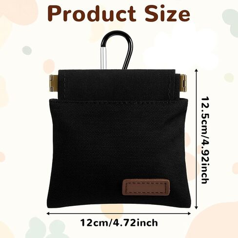 2 PCS Dog Treat Pouches للتدريب على الحيوانات الأليفة ، الجيب الأسود المحمولة الكلب الصغير معالجة الحقيبة ، الكلاب المشي حقيبة سفر الطب جيوب للسفر للحيوانات الأليفة أو الاستخدام في الهواء الطلق in Kuwait