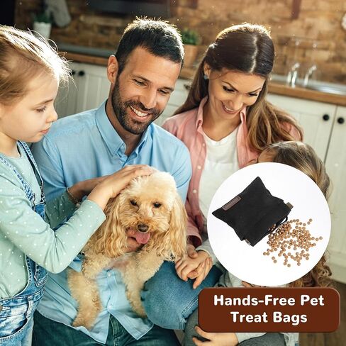 2 PCS Dog Treat Pouches للتدريب على الحيوانات الأليفة ، الجيب الأسود المحمولة الكلب الصغير معالجة الحقيبة ، الكلاب المشي حقيبة سفر الطب جيوب للسفر للحيوانات الأليفة أو الاستخدام في الهواء الطلق in Kuwait