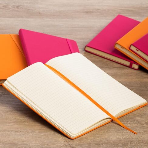 ببساطة حزمة دفاتر تكوين Genius - A5 Pink ، 4 Pack - حكمت كلية Hardcover College مجلة السفر وملاحظة عمل مبطنة in Saudi Arabia