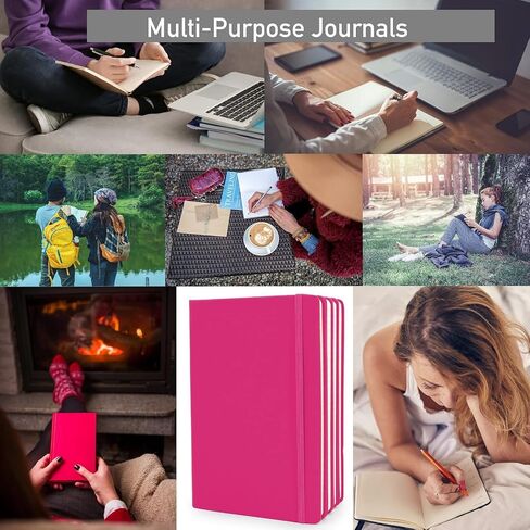 ببساطة حزمة دفاتر تكوين Genius - A5 Pink ، 4 Pack - حكمت كلية Hardcover College مجلة السفر وملاحظة عمل مبطنة in Saudi Arabia