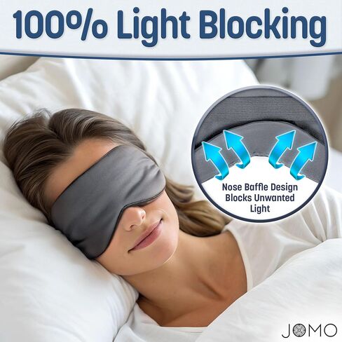 100% Tencel Sleep+mask - Eye Mask Sleeping Mask, Sleep Eye Mask Men, Light Blocking Sleep Masks for Women, Eye Shade Cover for Travel, Night Eye Masks Sleep Blindfold Eye Pillow Blackout Black Eyemask in Saudi Arabia