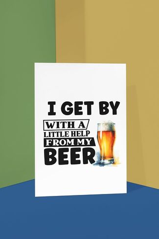 11 National Beer Day المصنوع يدويًا 5 × 7 بطاقات تحية فارغة مع بطاقات ملاحظات فارغة مع ماء ألوان زجاجية. in Saudi Arabia
