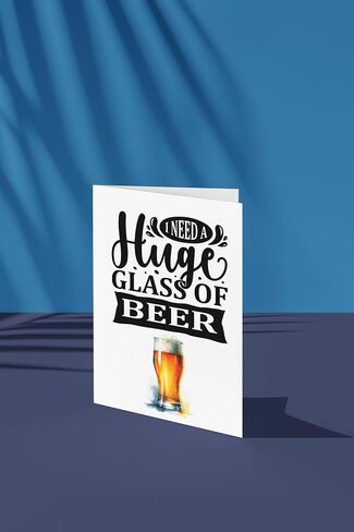 11 National Beer Day المصنوع يدويًا 5 × 7 بطاقات تحية فارغة مع بطاقات ملاحظات فارغة مع ماء ألوان زجاجية. in Saudi Arabia