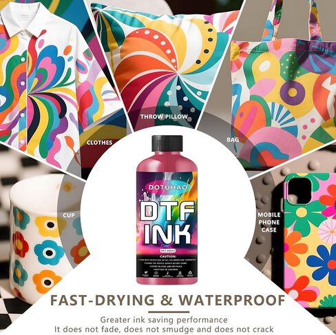 DTF Ink 200ml, Red DTF Printer Ink, Procolored Dtf Ink, Heat Transfer Printing Direct to Film, High Compatibility for DTF Film and ET Printers, Vibrant Color, Fast Drying & Clog-Free in Saudi Arabia