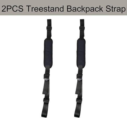 4PCS Tree Stand Backpack Straps and Stabilizer Straps Treestand Carrying Pack and Utility Strap for Holding Climbing Tree Stand Transport System Deer Hunting Accessories Lightweight Black in Saudi Arabia