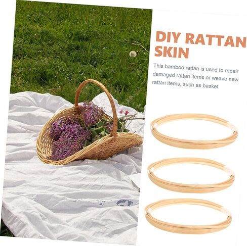 NUOBESTY Bundles Weaving Strips for Crafts Durable DIY Basket Making Materials Flat Reed Cane for Repairs and Projects Each Sturdy and Easy to Shape in Saudi Arabia