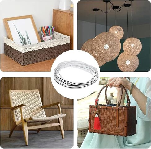 Gorgecraft 8mm × 10M Rattan نسج مواد حزام سلة الخوص النسيج REED REED Supply Supply Rattan Rattan Woved Furniture Kit Plastic Cane for Garden Patio Bag Cairs Supply Gold Gold in Saudi Arabia