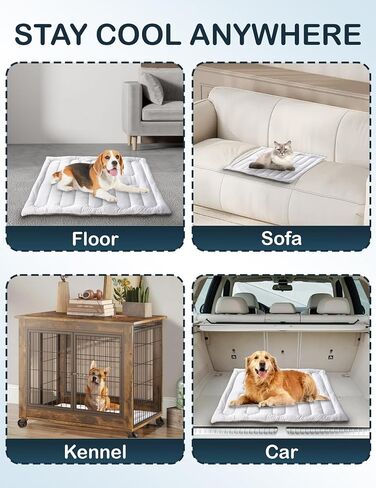 Dog Cooling Mat, Reversible Self-Cooling Mat for pet, Cool Fabric Top & Velvet Back, Portable Ice Cool Fabric Dog Bed, Easy Washable Summer Pets Cool Pad for Indoor Outdoor (XL(59.0″*39.8″)) in Saudi Arabia