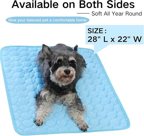 2025 New Dog Cooling Mat, Pet Cooling Mats, Summer Cool Pads Pet Mat Outdoor for Dogs & Cats, Pet Bed Mats Machine Washable (Blue, 70×55 cm | 28×22") in Saudi Arabia