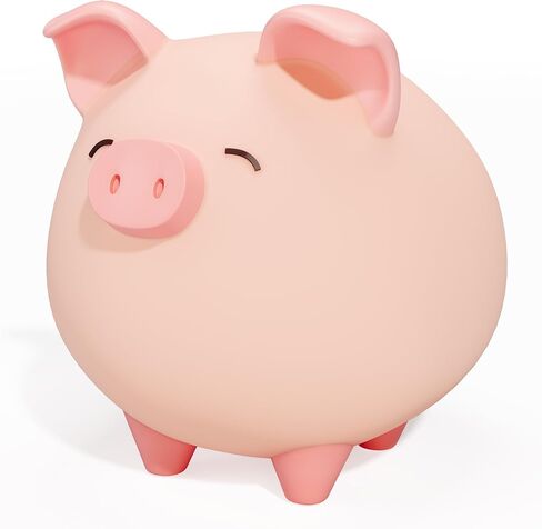 Piggy Bank for Girls, Small Cute Money Saving Bank, Unbreakable Vinyl Little Decoration Pig Coin Box, Mini Personalized Money Container for Kids, Toddler, Boy (Pink) in Saudi Arabia