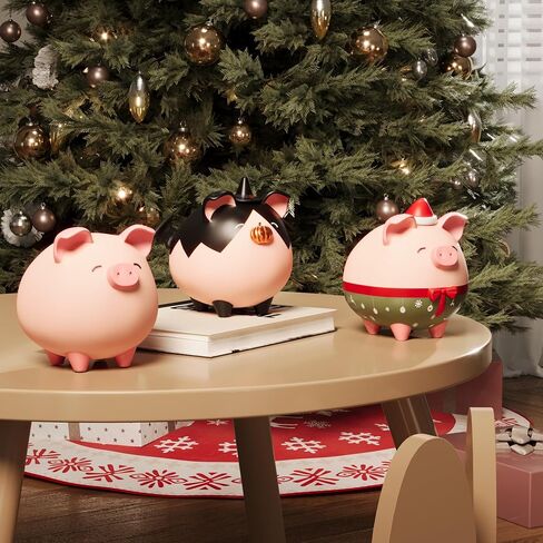 Piggy Bank for Girls, Small Cute Money Saving Bank, Unbreakable Vinyl Little Decoration Pig Coin Box, Mini Personalized Money Container for Kids, Toddler, Boy (Pink) in Saudi Arabia