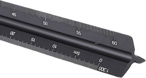 ASIXXSix Triangular Engineer Scale Race ، الألومنيوم 30 سم 1: 100 1: 200 1: 250 1: 300 1: 400 1: 500 الحاكم المعماري ، حكام مقياس المعادن للصياغة ، المهندسين المعماريين ، المهندسين in Saudi Arabia