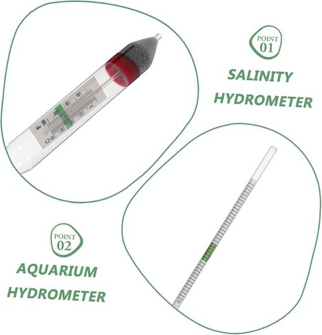 Aquarium Meter Glass Hydrometer Dual Scale Sea Water Testing Tool Professional Aquarium Test Tool Measures Salt Concentration up 1.040 in Saudi Arabia