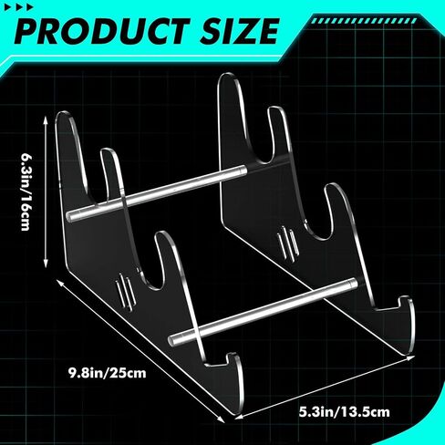 Acrylic Keyboard Display Stand Holder Mechanical Computer Stand Shelf for Desk Transparent Acrylic 3 Tier Keyboards Storage Holder Tray for Computer Tablet Picture Frame in Saudi Arabia