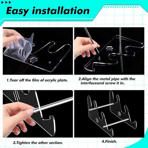 Acrylic Keyboard Display Stand Holder Mechanical Computer Stand Shelf for Desk Transparent Acrylic 3 Tier Keyboards Storage Holder Tray for Computer Tablet Picture Frame in Saudi Arabia