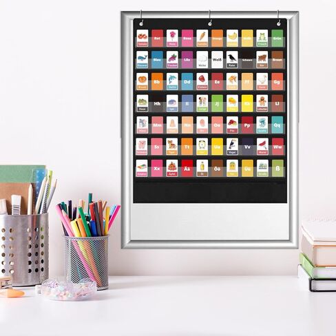 BESARME 7+2 Pockets Standard Pocket Chart for Classroom 7 Daily Schedule Calendar Pocket Chart with 2 Storage Pocket Use Letter Cards Word Wall and Sentence Strips Size: 33.4" x 28" in Saudi Arabia