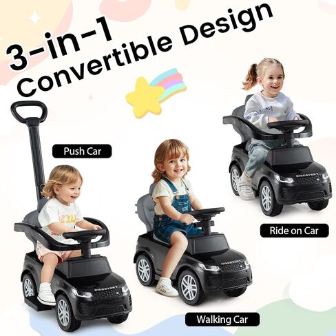 HONEY JOY Ride On Push Car for Toddlers, Licensed Land Rover Ride On Sliding Car w/Handle & Handrails, Music & Lights, Under Seat Storage, No Batteries, Kids Ride On Toys for Boys and Girls (Pink) in Saudi Arabia