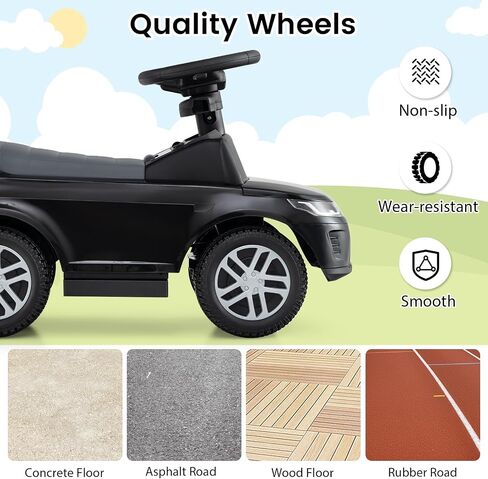HONEY JOY Ride On Push Car for Toddlers, Licensed Land Rover Ride On Sliding Car w/Handle & Handrails, Music & Lights, Under Seat Storage, No Batteries, Kids Ride On Toys for Boys and Girls (Pink) in Saudi Arabia