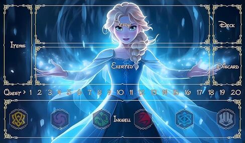 MTG Decks & More Premium Collection Playmat متوافق مع Disney Lorcana TCG - Frozen - Elsa! in Saudi Arabia