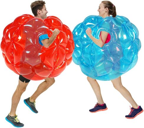 Zhuynxir 2 PC Sumo Balls for Kids ، Kids Wumper Bounce Toys ، Kid Sumo Ball ، Lawn Game Ball for Child Outdoor Team Gaming Play ، 36 Ing ، Blue+Red. in Kuwait