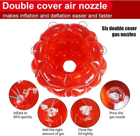 Zhuynxir 2 PC Sumo Balls for Kids ، Kids Wumper Bounce Toys ، Kid Sumo Ball ، Lawn Game Ball for Child Outdoor Team Gaming Play ، 36 Ing ، Blue+Red. in Kuwait