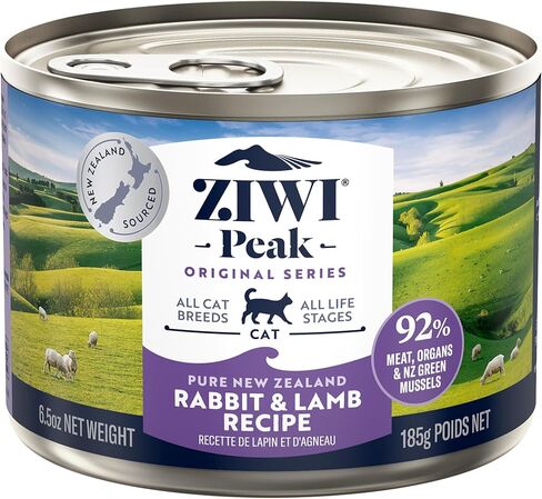ZIWI Peak Canned Wet Cat Food – All Natural, High Protein, Grain Free, Limited Ingredient, with Superfoods (Rabbit & Lamb, Case of 12, 6.5oz Cans) in Saudi Arabia